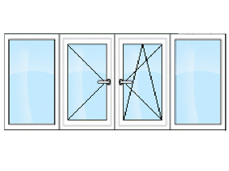 Остекление балкона 3 м прямая рама